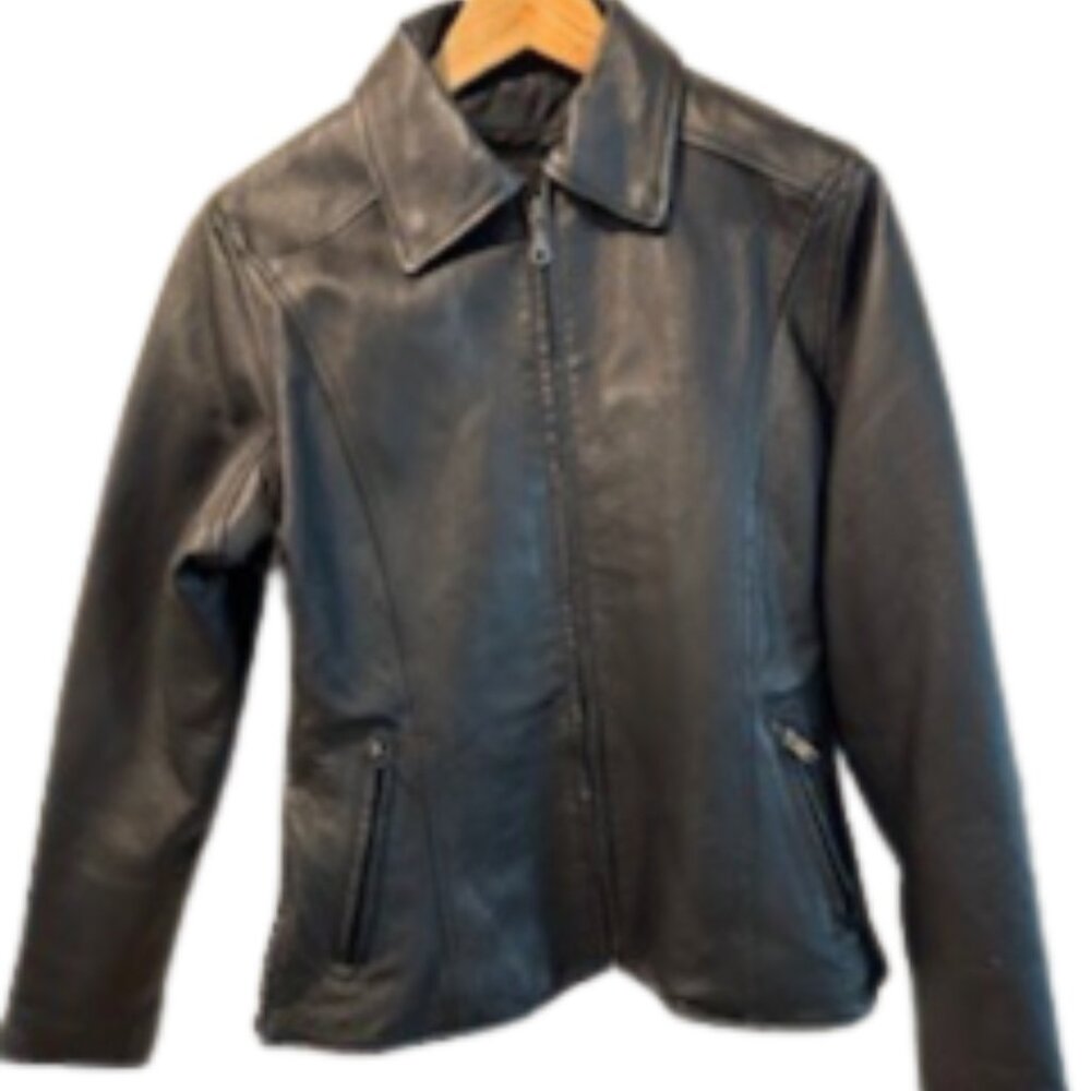 Women's Leather Motorcycle Jacket